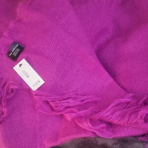 The Limited Vibrant Pink Fringed Scarf